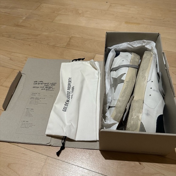 Golden Goose White and Gray Sneakers - Picture 8 of 9